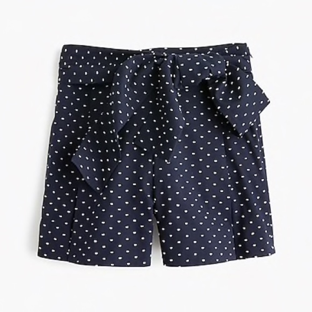 J. Crew polka dot shorts.